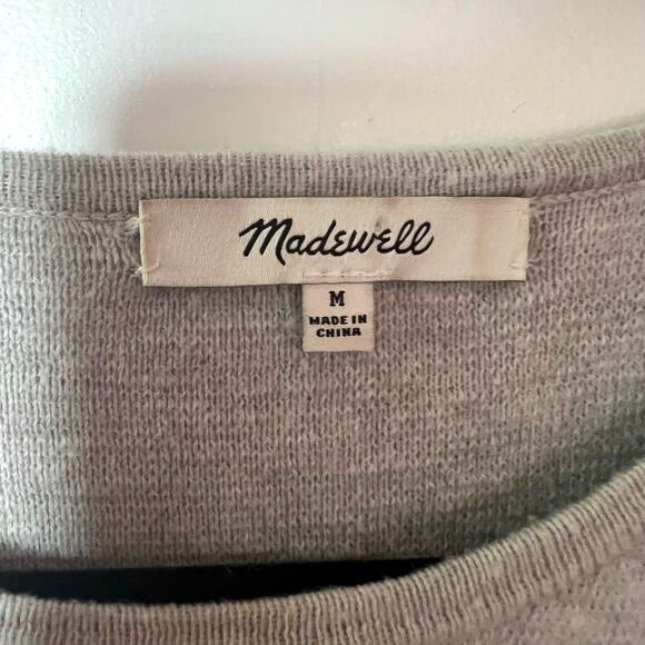 Madewell Sleeveless Ruffle Sweater Tank Grey SZ M - Picture 5 of 6